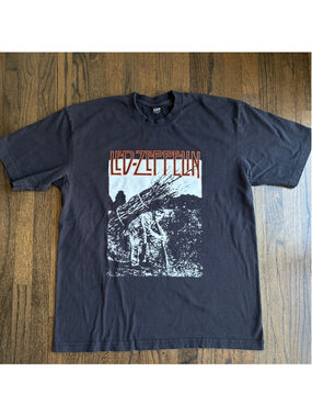 Vintage Y2K Led Zeppelin IV Shirt XL Dream USA Heavyweight Black Rock Band Tee